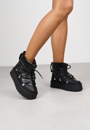 Bosanova CON PLATAFORMA Y CORDONES - Bottes de neige - black