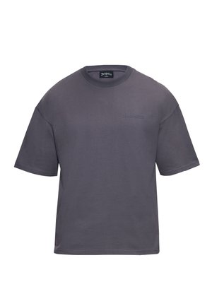 Dropsize, LOGO PRINT T-SHIRT - Lihtne T-särk - steel grey