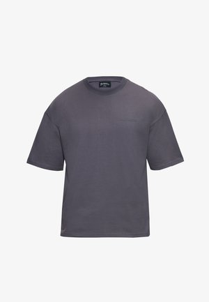 Dropsize, LOGO PRINT T-SHIRT - Lihtne T-särk - steel grey