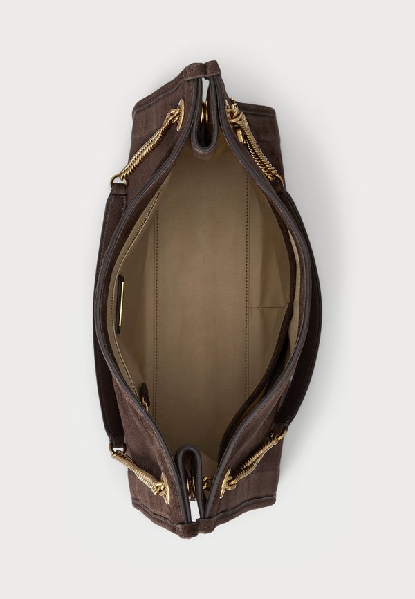 SUEDE LARGE BRADLEY SHOPPER TOTE BAG - Handbag - dark hickory4