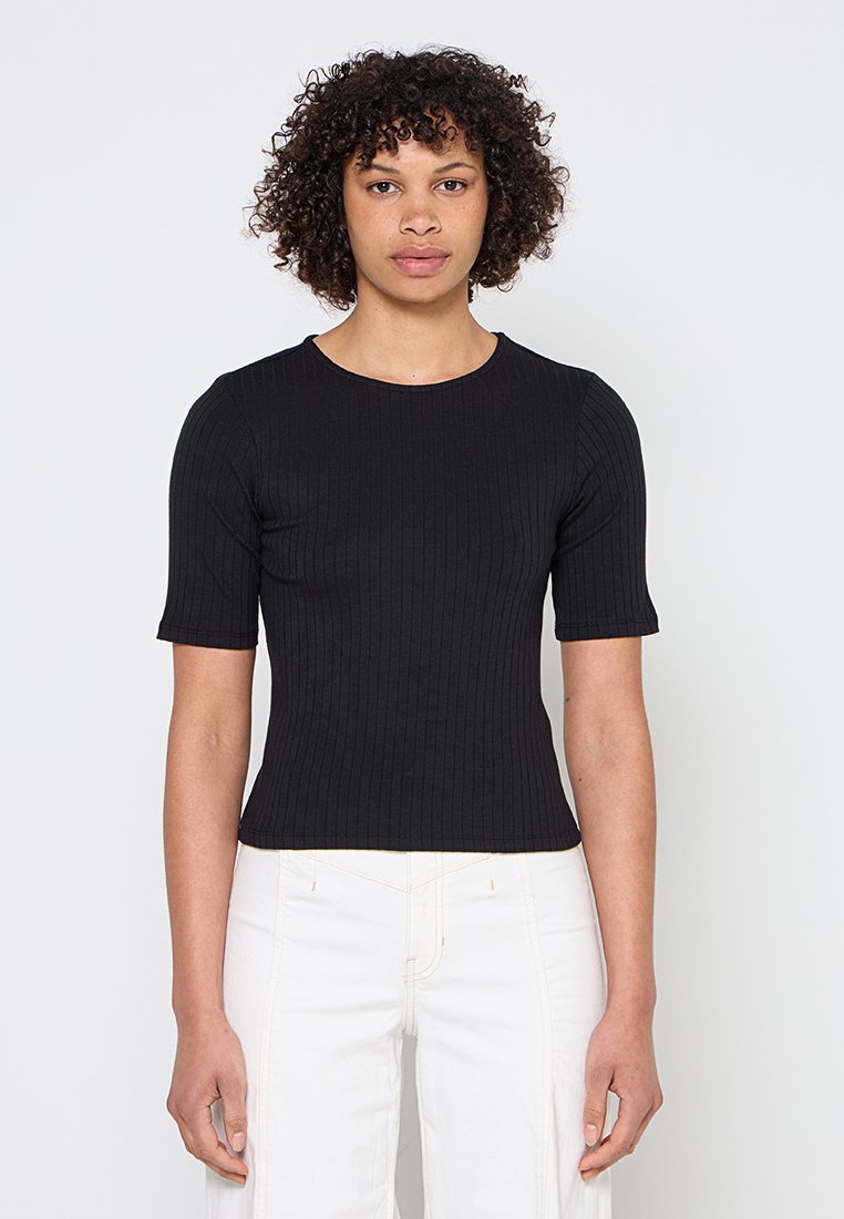 Vero Moda Petite T-shirt basic zwart denim/blackdenim
