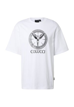 Colucci, LOGO TEE IKARUS CIRCLE - T-Shirt print - white black