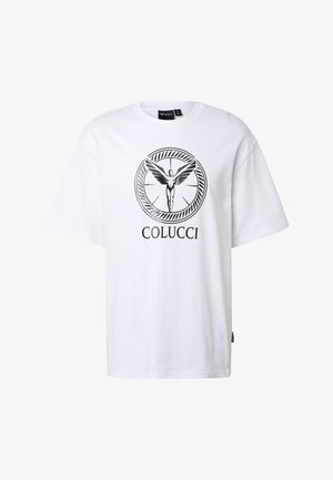 Colucci, LOGO TEE IKARUS CIRCLE - T-Shirt print - white black