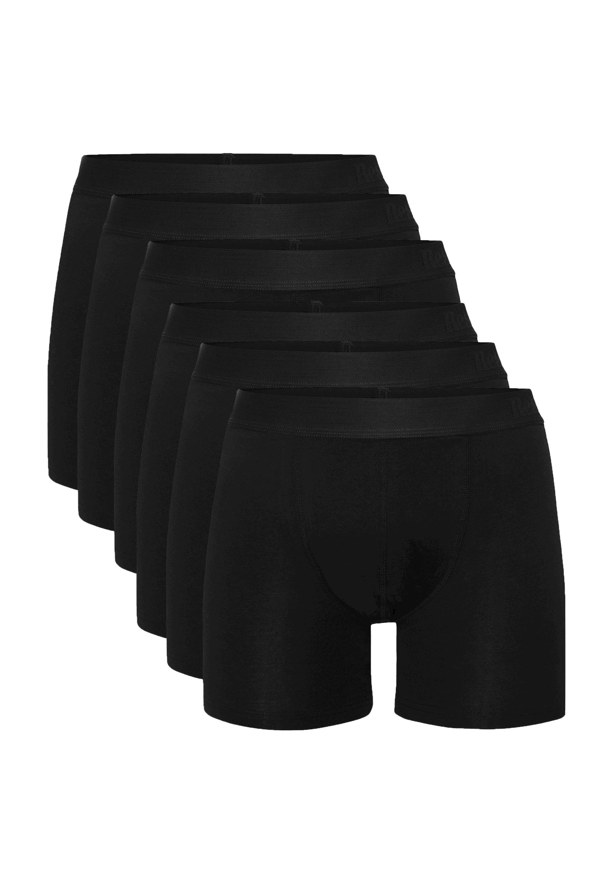 Resteröds 6ER PACK Boxer aderenti schwarz/nero