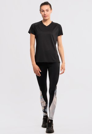 MONNA PRNT - Leggings - naturweiss