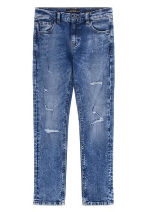 Please Jeans Cargo in denim blu da bambino PE14012B77J main image 1