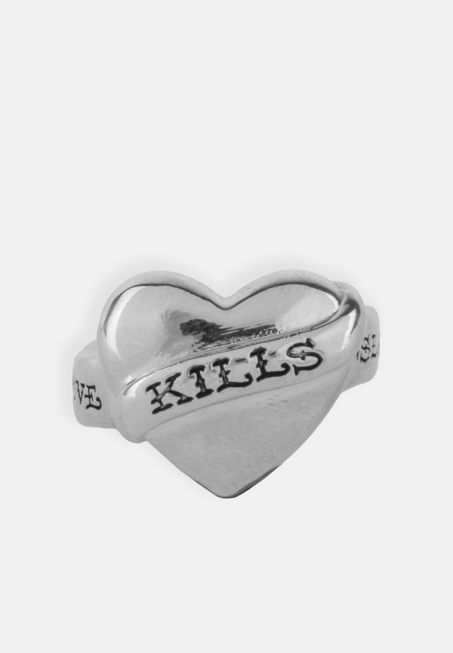 Ed Hardy LOVE KILLS SLOWLY MINI HEART SIGNET リング Ed Hardy LOVE KILLS SLOWLY MINI HEART SIGNET RING - Ring