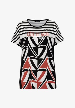 TUZZI, T-Shirt print - red ecru schwarz