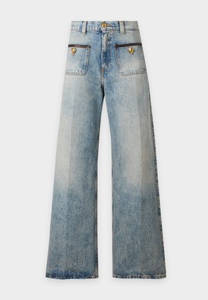 sandro, PANTS - Wide Leg - bleu jean