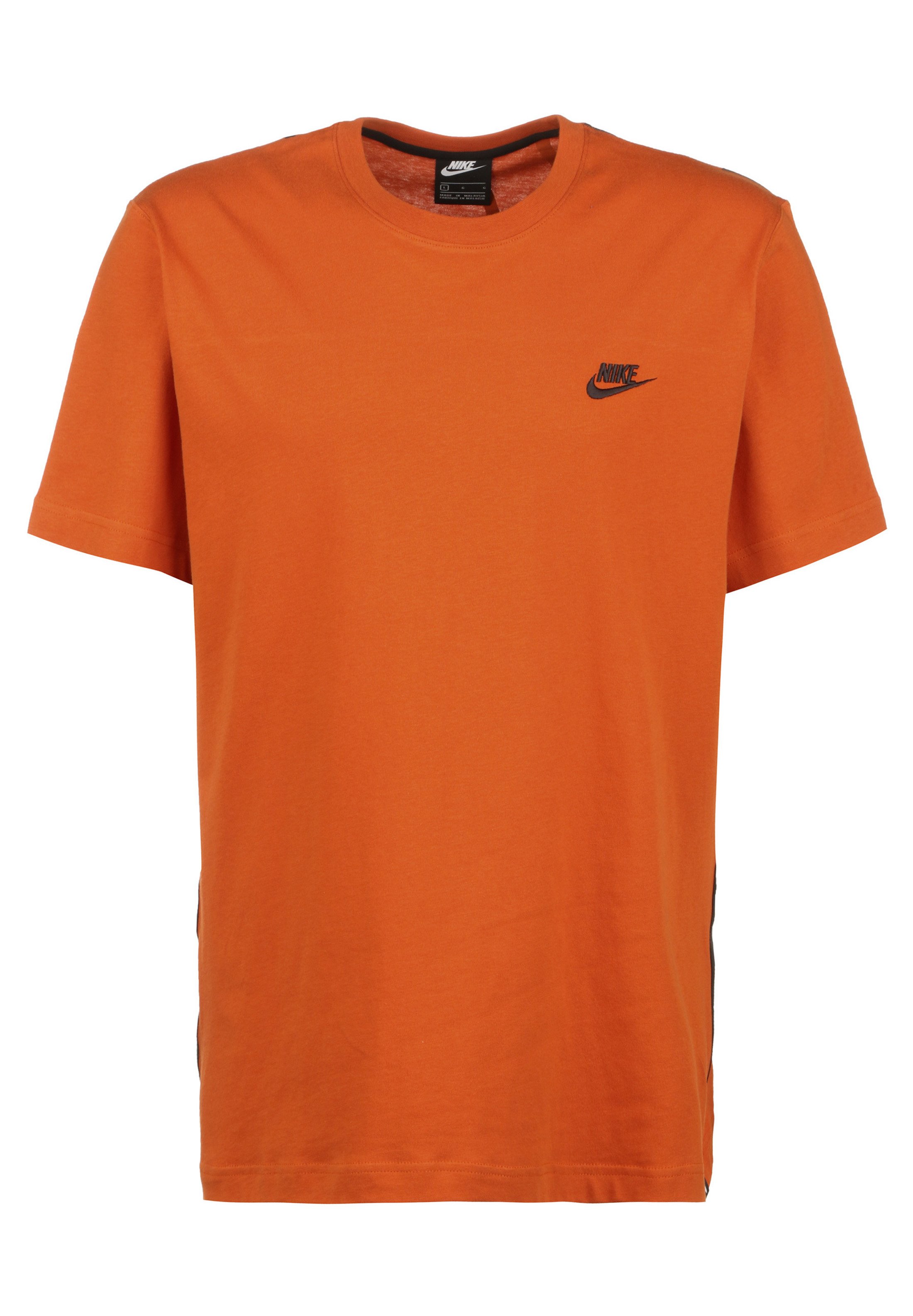 orange black nike shirt