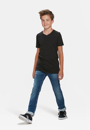 WE FASHION JONGENS BASIC T-SHIRT, 2-PACK - T-shirt basique - black