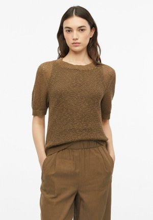 s.Oliver, Print T-shirt - dunkelbraun