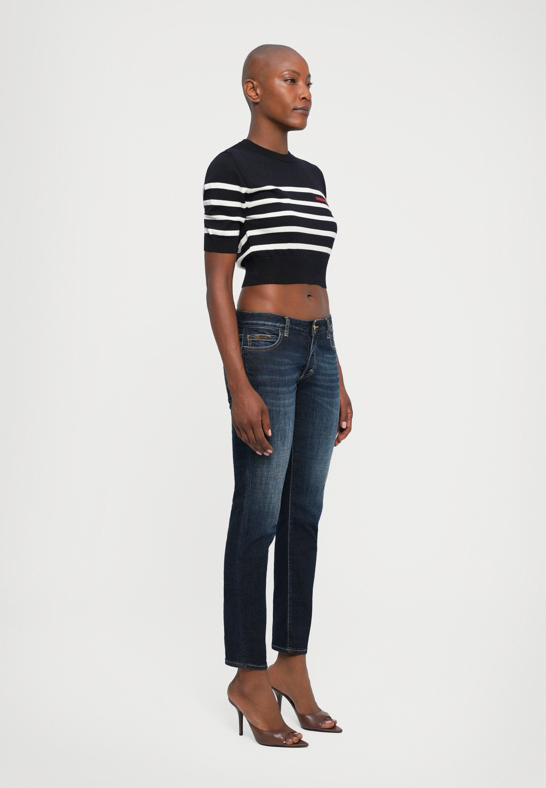 Dsquared2 MEDIUM WAIST JENNIFER - Jean slim - navy blue/denim bleu