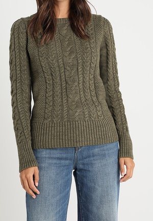 Pullover - mottled olive