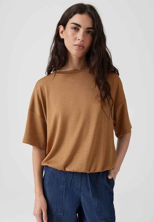 OPUS, RELAXED O-SHAPE - T-Shirt basic - ginger bread