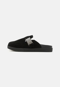 CC 25 Mule Black Calfskin Gold Double C