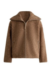 BOXY FAUX-SHEARLING - Kunstlederjacke - brown