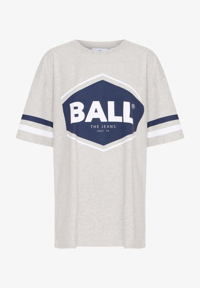 BALL BANOEMI OZ TEE - Apdrukāts T-krekls - medium grey melange