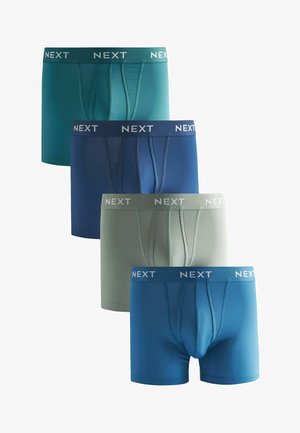 Meeste bokserpüksid neljas komplektis. Värvid: helesinine, tumesinine, heledashall ja roheline. Pehme kangas koos elastse vöökohtaga, millel on silt "NEXT."
