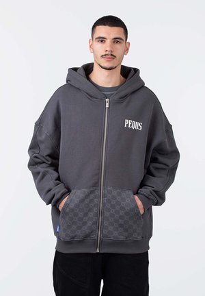 Sudadera con cremallera - black washed