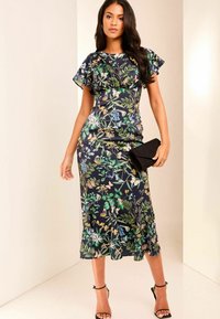 Lipsy REGULAR FIT - FLUTTER SLEEVE MIDI - Vapaa-ajan mekko - blue