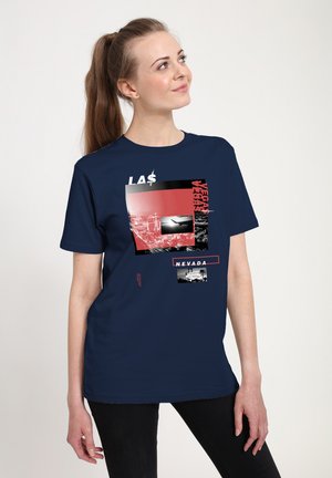 NEXT STOP LAS VEGAS - Camiseta estampada - navy blue