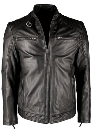 MIT STEHKRAGEN IK3 - Lederjacke - black