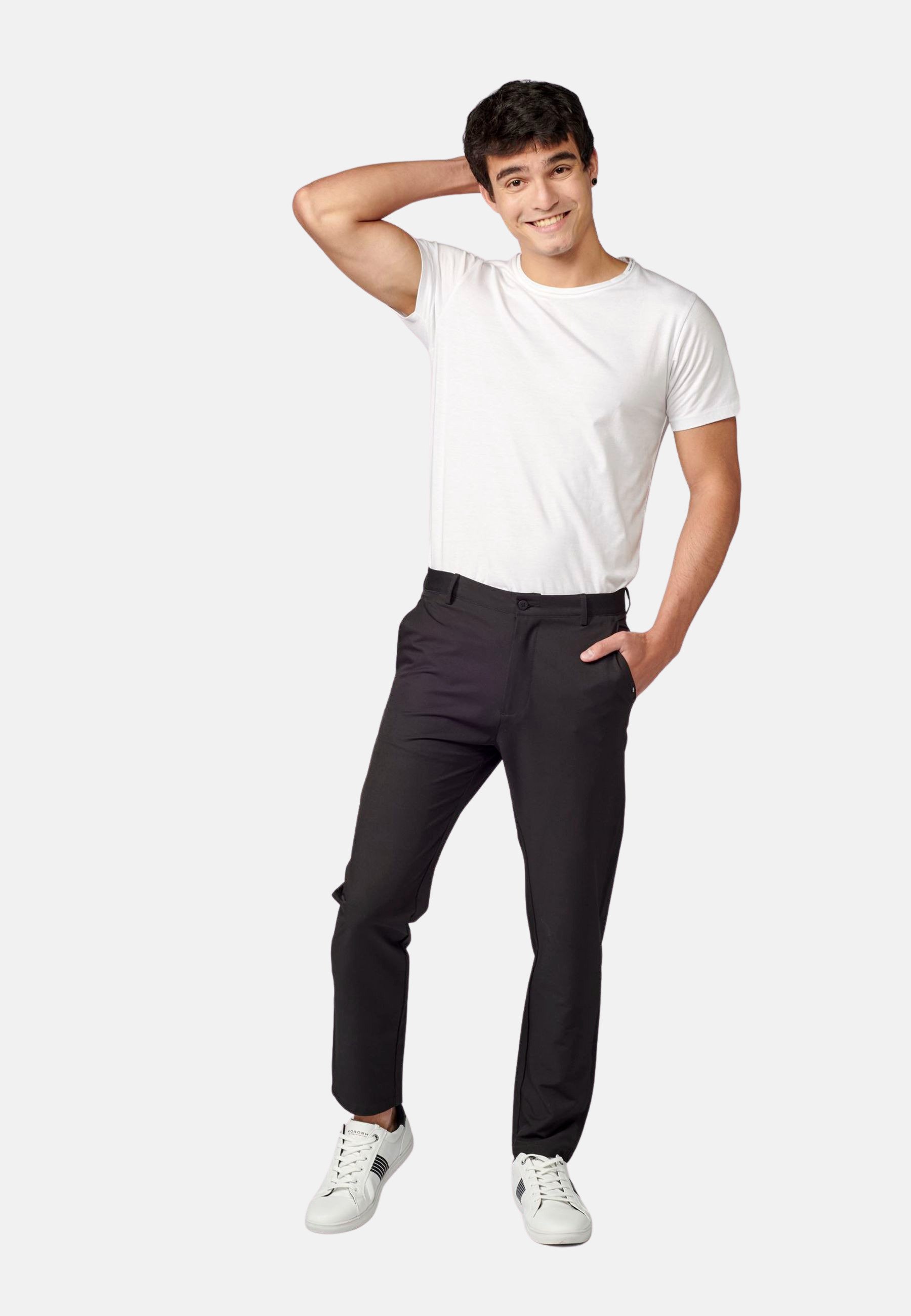 Koroshi PANTALON LARGO - Pantalones chinos - black/negro - Zalando.es
