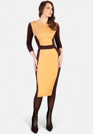 BODYCON PONTE - Jersey dress - camel brown