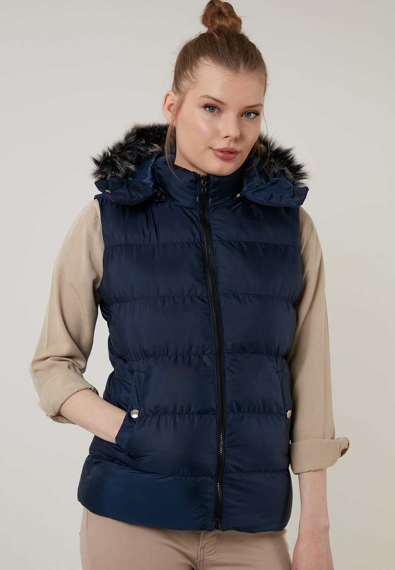 LELA SLIM FIT - Strukirani kaput - navy blue