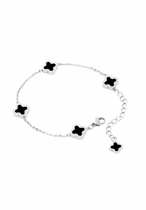 FOUR-LEAF CLOVER - Bracelet - silver  black