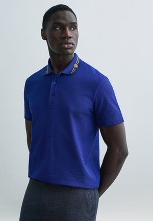 MEDUSA EMBROIDERY ON THE COLLAR - Polokošeľa - bright midnight blue