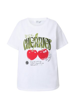 Angel of Style BOXY FIT KIRSCHEN-MOTIV - Print T-shirt - snow white