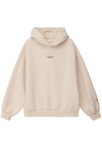 s.Oliver MIT WEICHER INNENSEITE - Jersey con capucha - helles sand