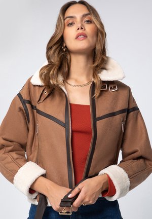 WITTCHEN Faux leather jacket - brown