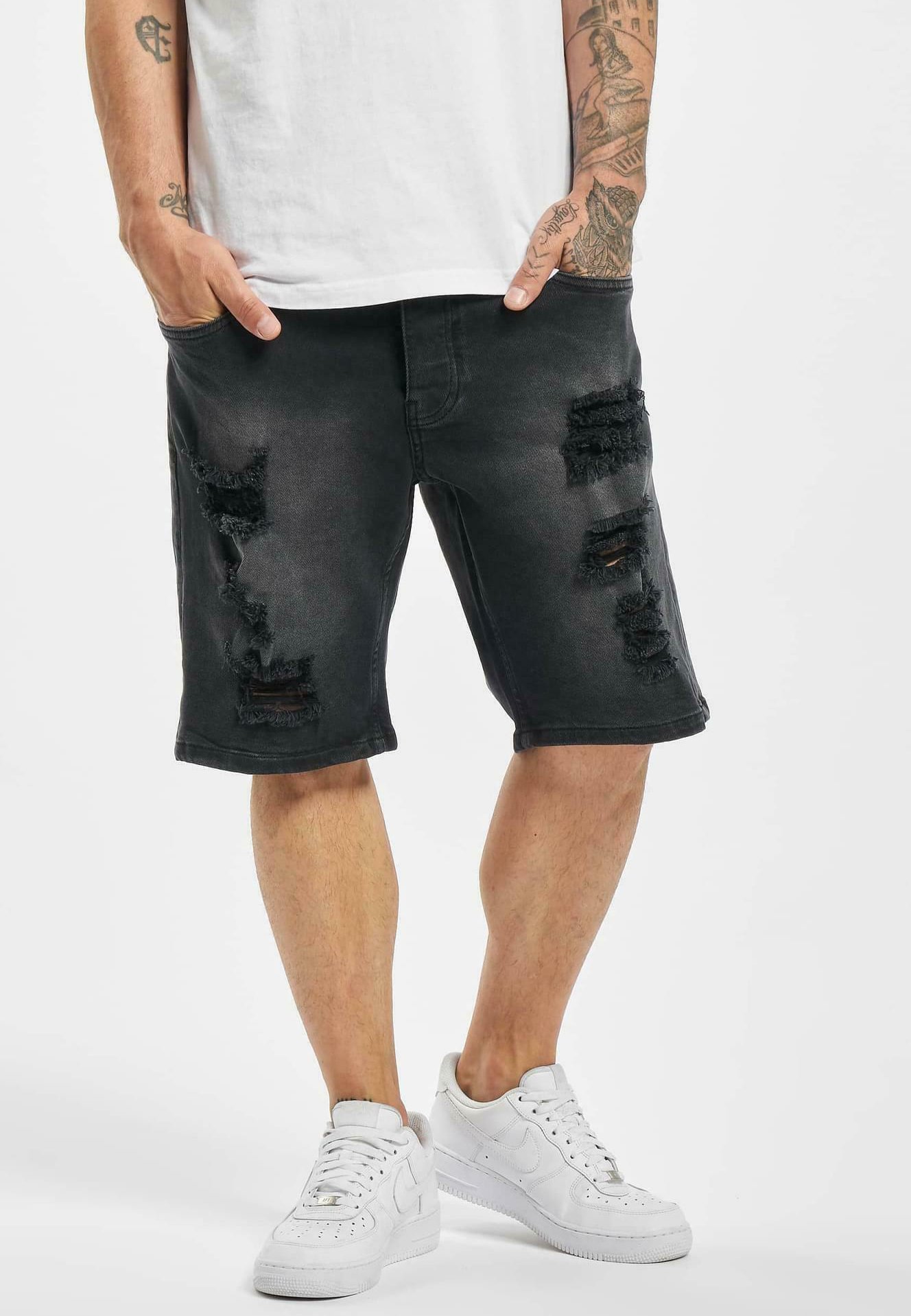 DEF HERREN Jeans Shorts black/schwarz Zalando