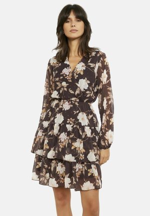 ROMANTIC FRILL - Vestido informal - brown dark chocolate