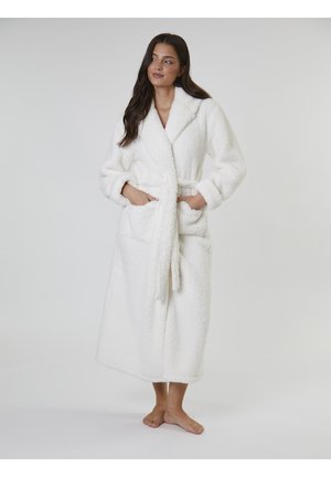 HOODED MIDAXI CHUNKY - Badekåber - cream