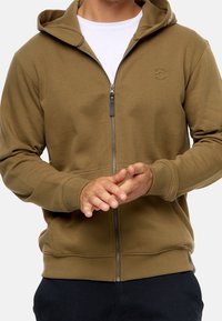 INDICODE JEANS Felpa con zip - mottled light green