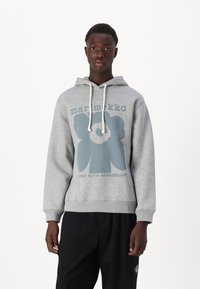Marimekko LUUPPI II UNIKKO PLACEMENT UNISEX - Φούτερ με κουκούλα - grey melange