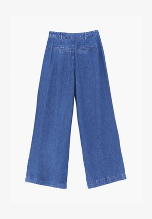 OXXO, OXXO WIDE LEG REGULAR WAIST PLEATED TROUSERS - Pernera ancha - rodeo blue denim