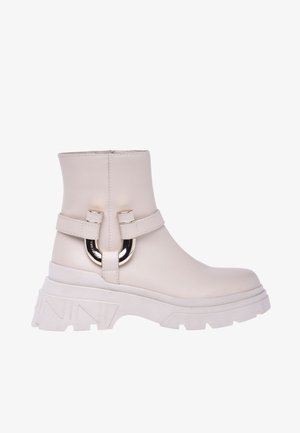 Platform ankle boots - vaniglia