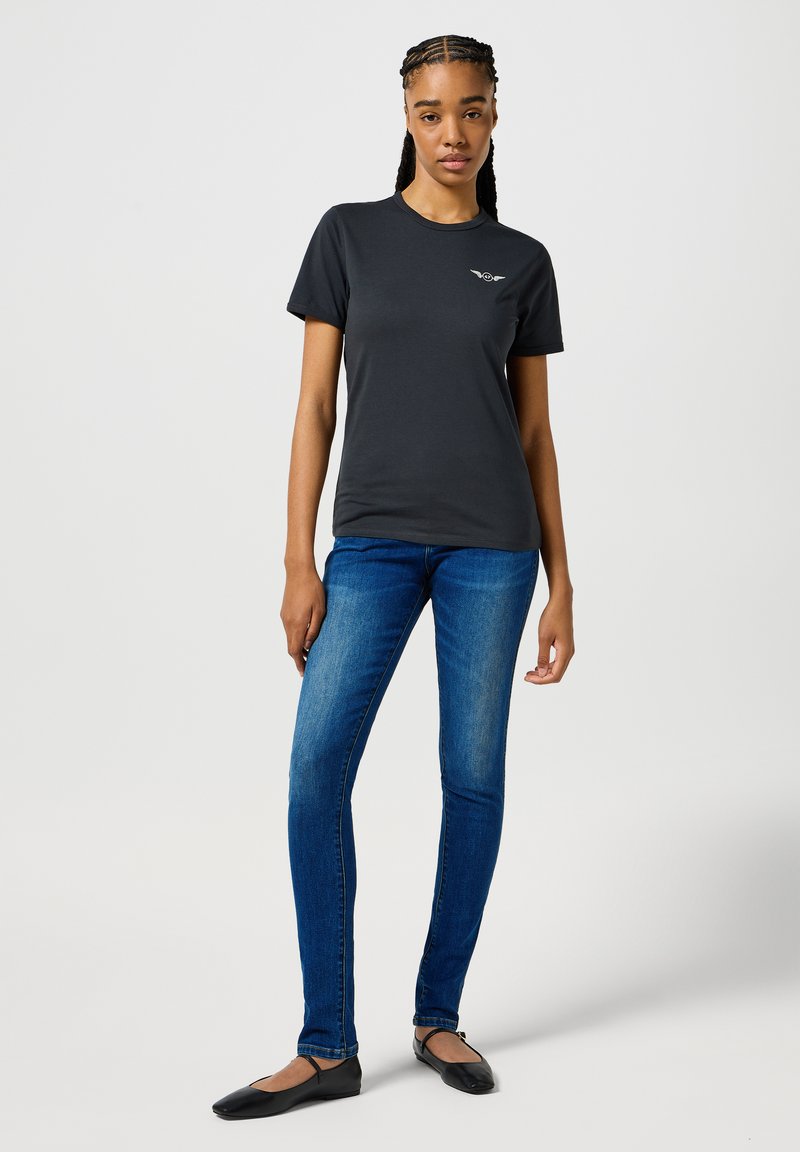 Wrangler Jeans Skinny Fit donkerblauw denim