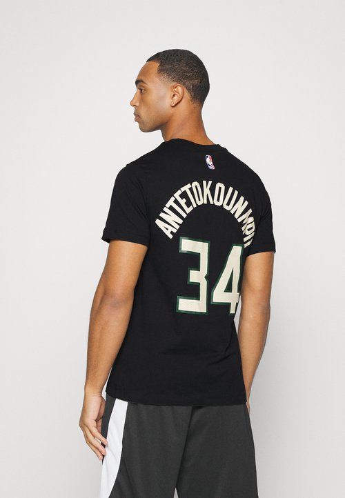 Nike NBA GIANNIS ANTETOKOUNMPO MILWAUKEE BUCKS TEE - Print T-shirt - black — foto 4