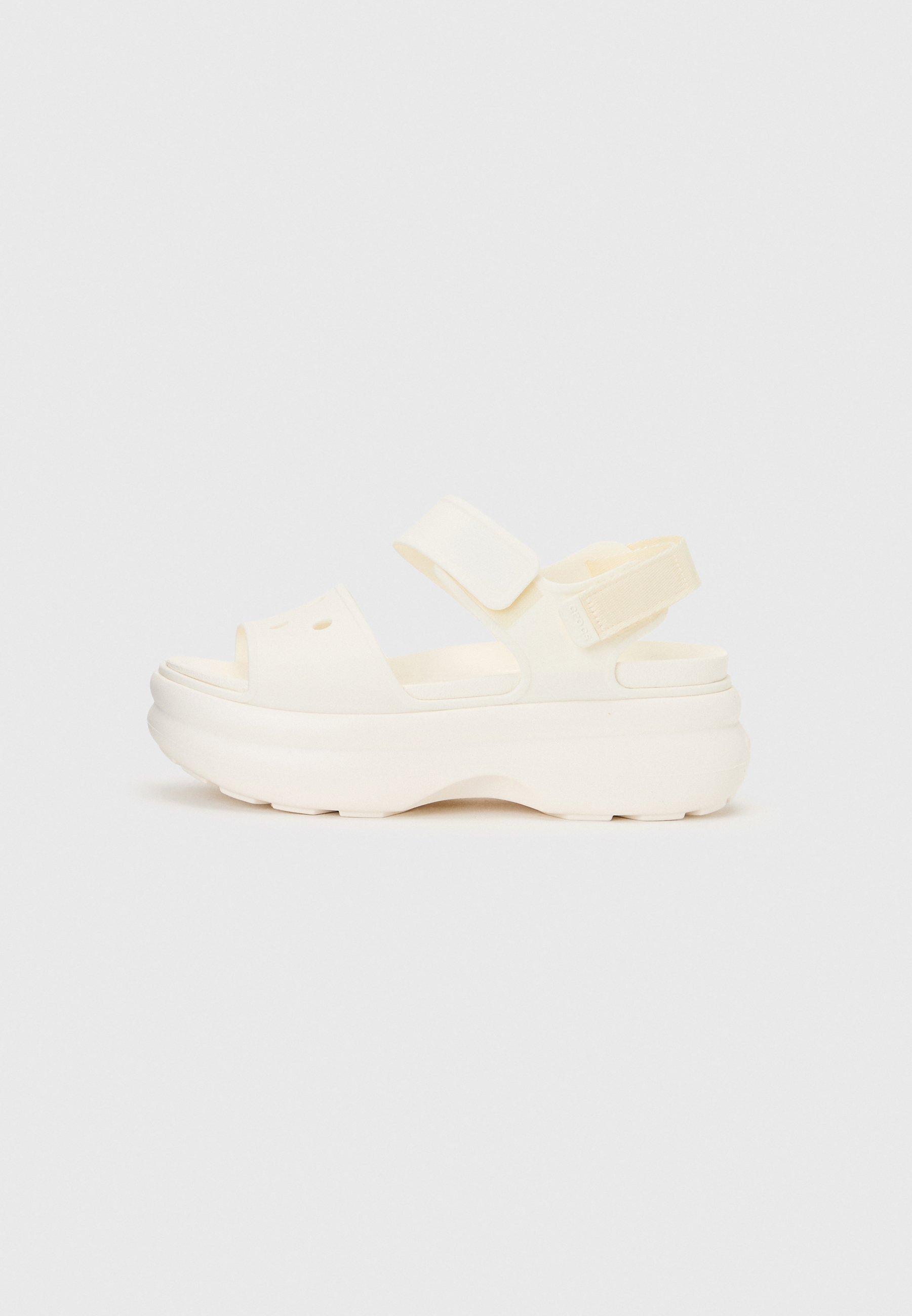 Crocs SOHO Y STRAP - Platform sandals - chalk/white - Zalando.co.uk