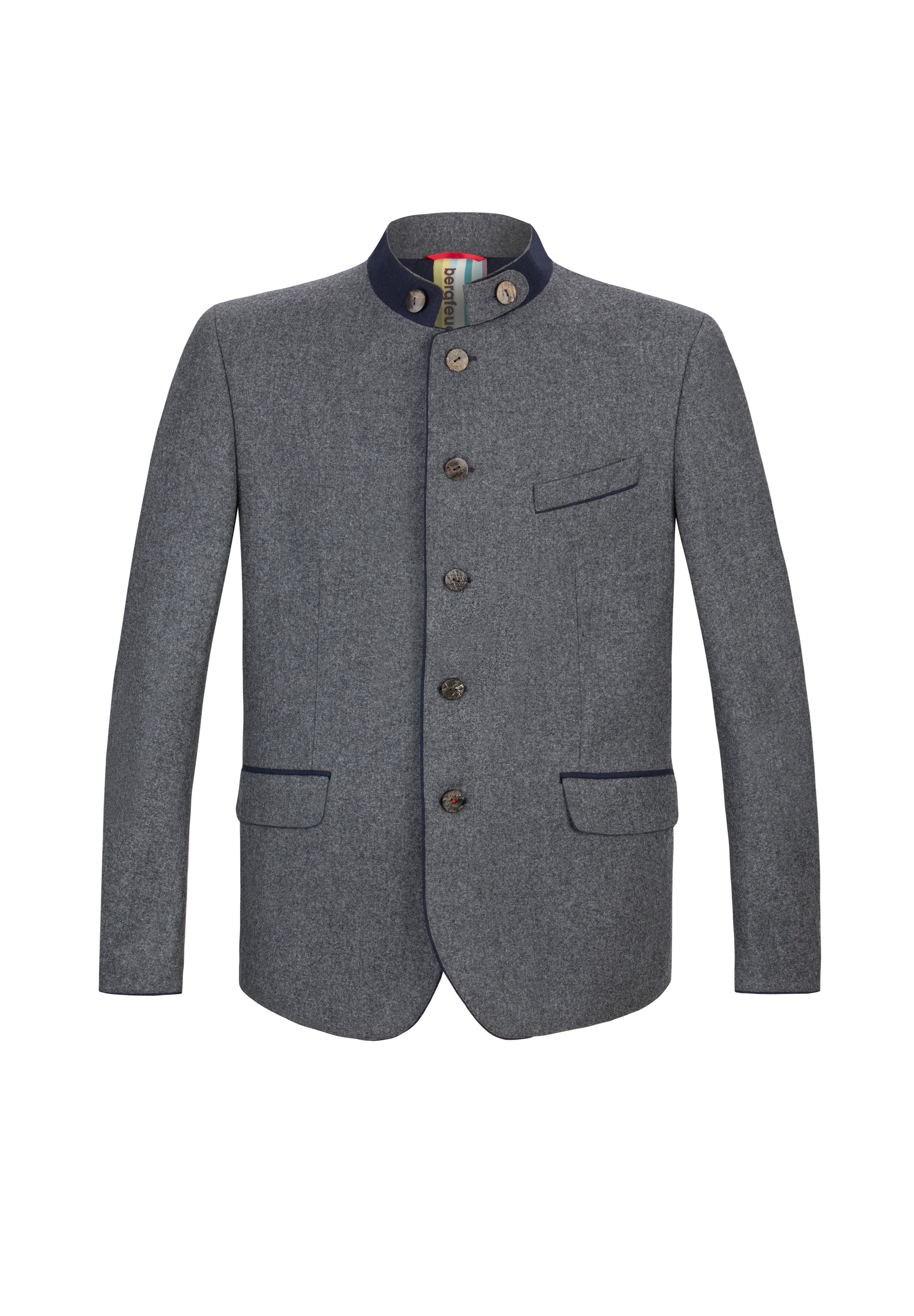 Veste Traditionnelle Rupert Pour Homme - Loden Chiné, Col En Velours, Boutons Corne - Coupe Droite, Style Tyrolien élégant - 8