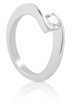 MUAU Schmuck SOLITAIRE RING DIAMANT 0.50CT. - Ring - weiss