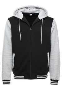 Urban Classics - 2-TONE ZIP HOODY - Mikina na zip - black/grey Miniatura obrázku 1