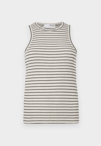 SLFANNA O NECK TANK - Μπλούζα - oatmeal/black
