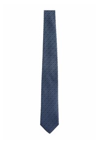 Set Cravatta A Quadri Blu Navy, Fazzoletto E Gemelli: Designer Italiano, In Seta, Nuovo